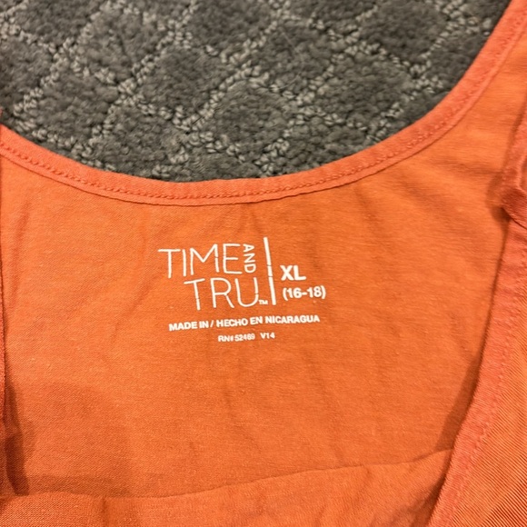 time and tru orange tank top - Picture 2 of 3